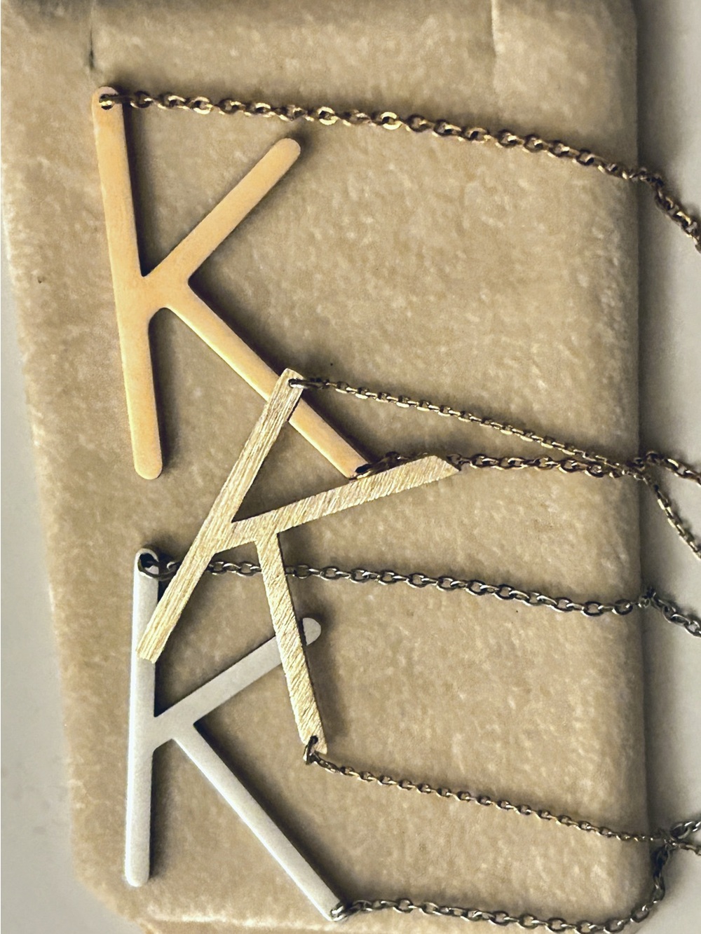 K Initial Pendant Letter K Charm Necklace - Gold & Silver | Personalized Gift